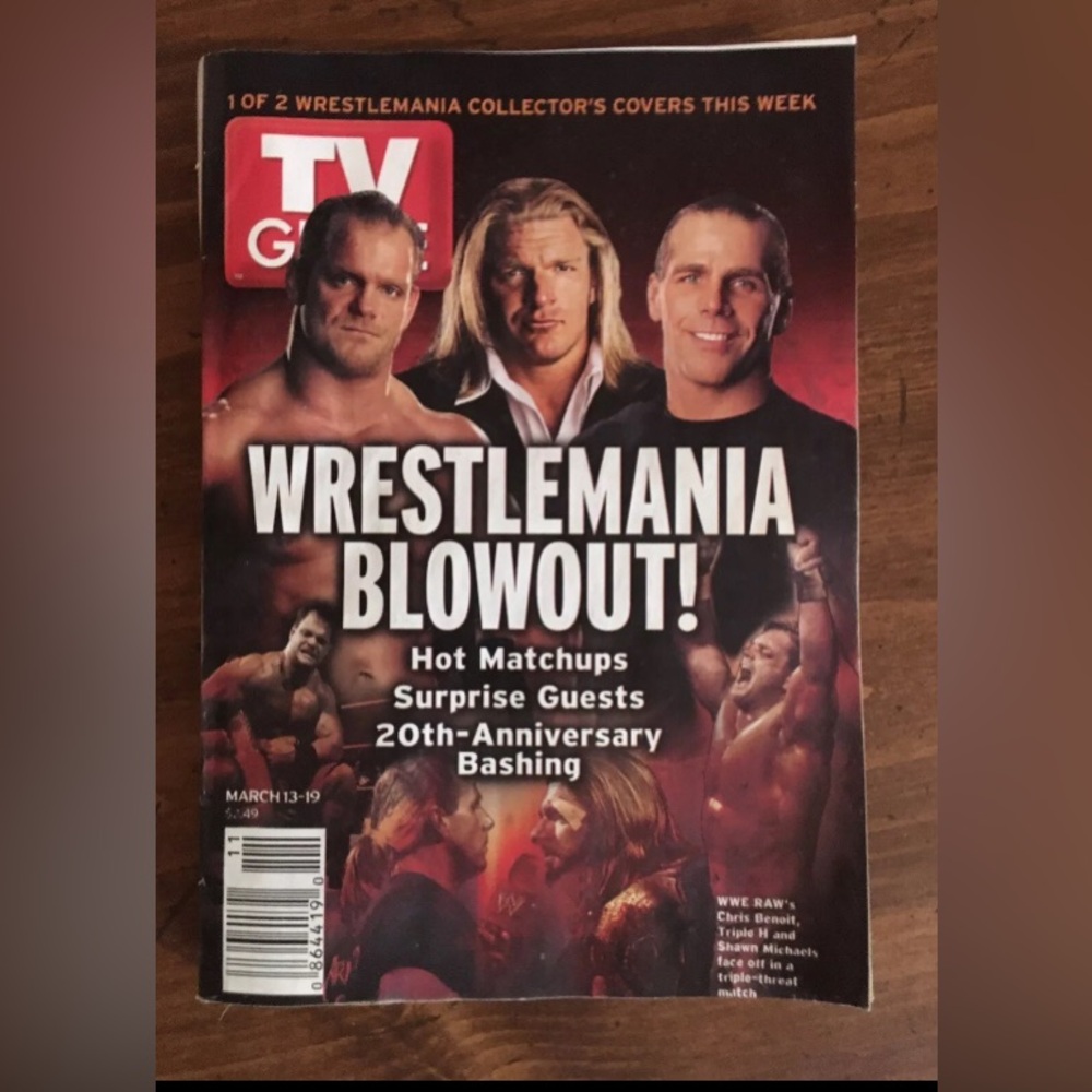 Vintage TV Guide WRESTLEMANIA BLOWOUT  March 2004 Benoit,Triple H,Shawn Michaels